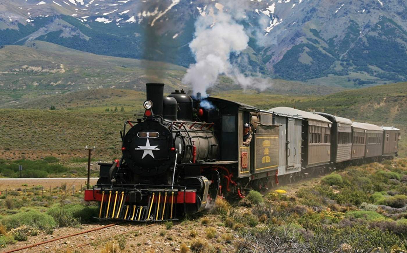 La Trochita, the historic Old Patagonian Express, crossing the Patagonian steppe