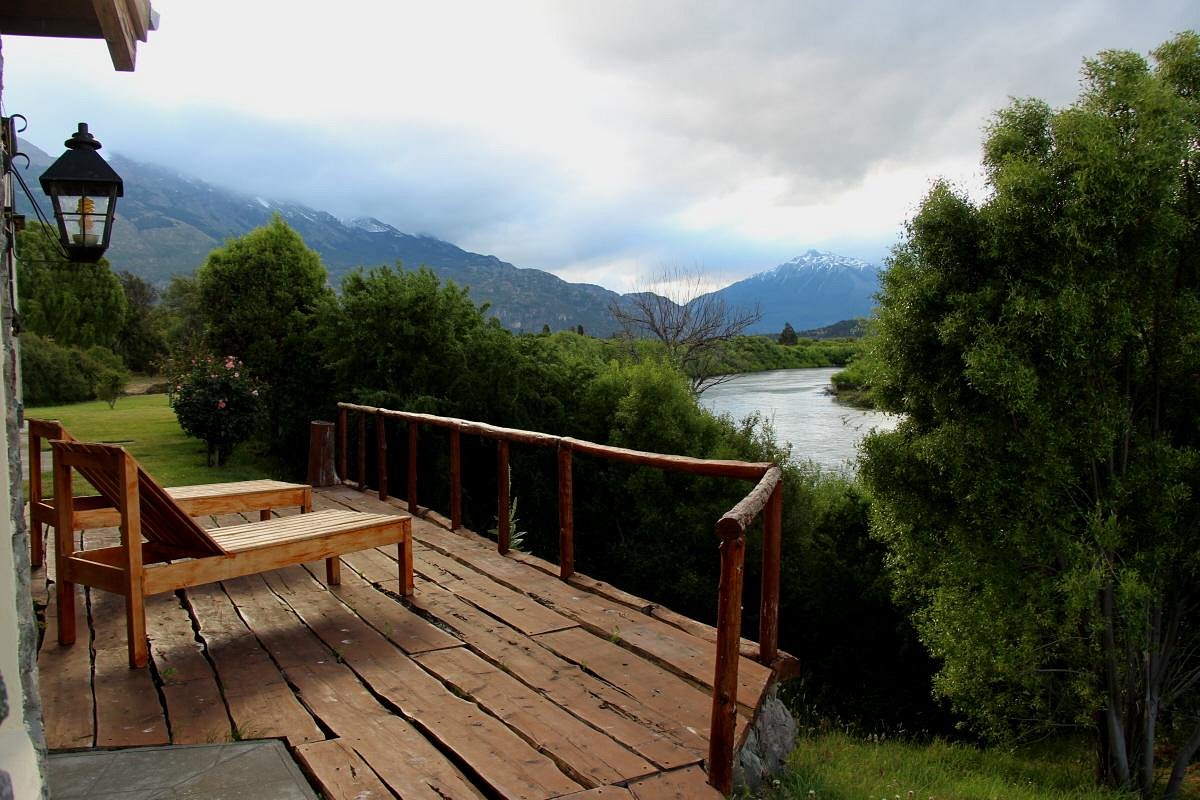 View of the river and Andes from a partner lodge's back deck