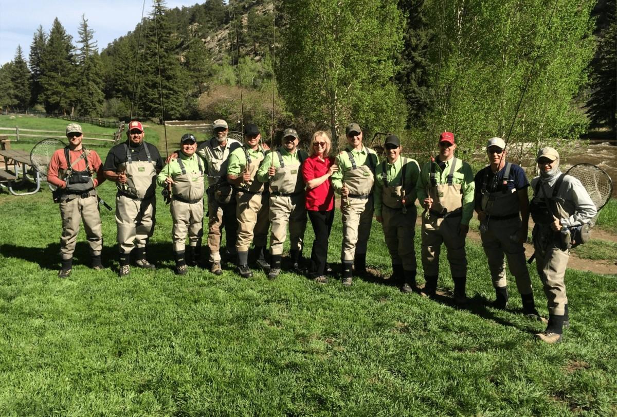 A corporate group's guided fly fishing trip in Patagonia
